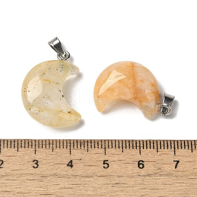 Natural Yellow Hematoid Quartz Pendants G-H035-01P-04-1