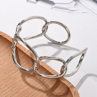 ElectrophoresisIron Cuff Bangles for Women BJEW-M057-06P-1