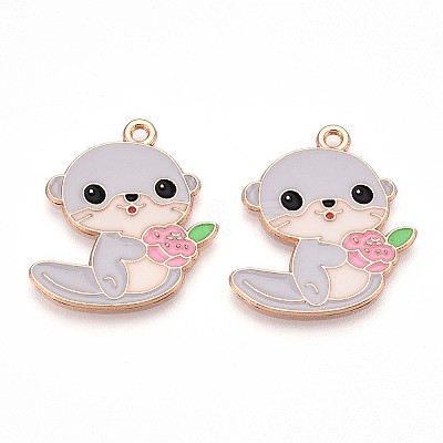 Alloy Enamel Pendants ENAM-T022-02E-01-1