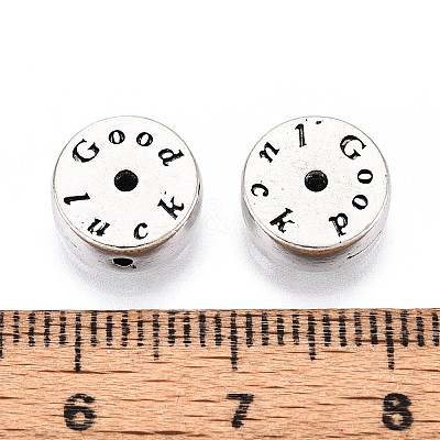 Tibetan Style Alloy Beads TIBE-N013-14AS-1