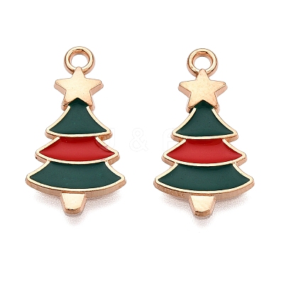 Christmas Theme Alloy Enamel Pendants ENAM-T020-10J-1