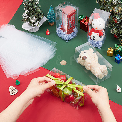 Foldable Transparent PVC Boxes CON-WH0068-28-1