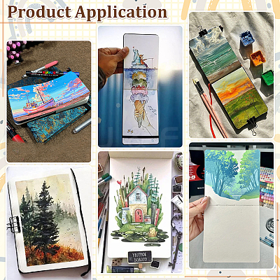 Rectangle Watercolor Sketchbook AJEW-WH0455-310B-B-1