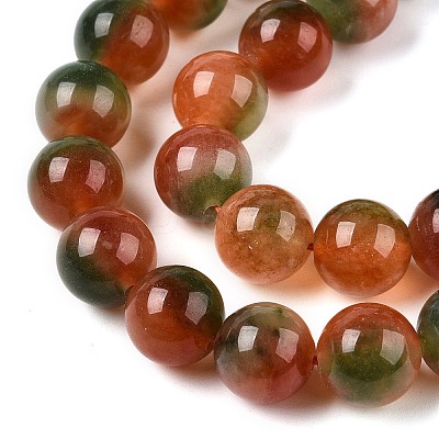 Dyed Natural White Jade Beads Strands G-T138-10mm-210-6-1