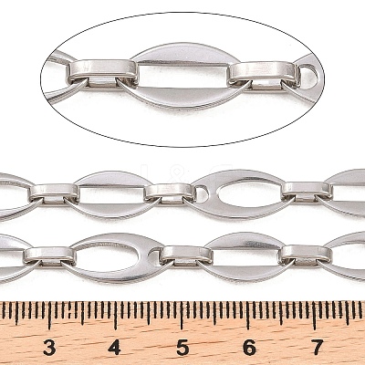 201 Stainless Steel Oval Link Chains CHS-F024-05P-1