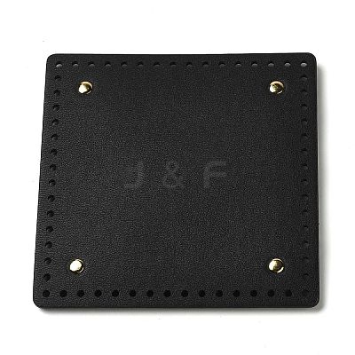 PU Leather Sqaque Long Bottom for Knitting Bag DIY-K079-02C-1