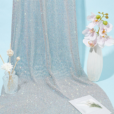 Aluminum Rhinestone Mesh Sheets DIY-WH0816-125-1