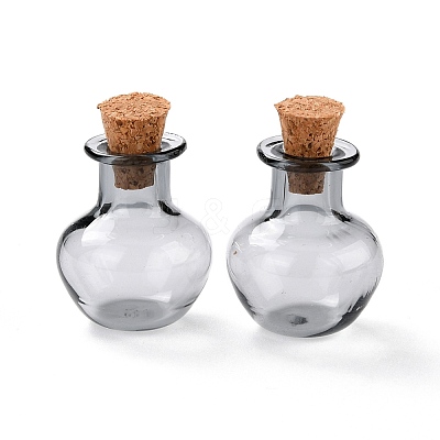 Round Glass Cork Bottles Ornament GLAA-D002-03E-1