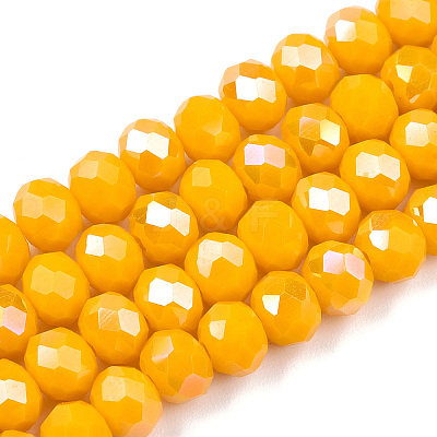 Electroplate Glass Beads Strands EGLA-A034-P3mm-B26-1