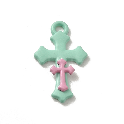 Spray Painted Aloy Pendant FIND-Z043-09B-1
