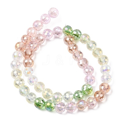 Electroplate Glass Beads Strands EGLA-D300-06-8mm-17-1
