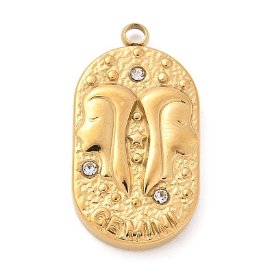304 Stainless Steel Pendants STAS-F349-03G-05-1