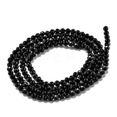 Natural Black Tourmaline Beads Strands G-H266-11B-1