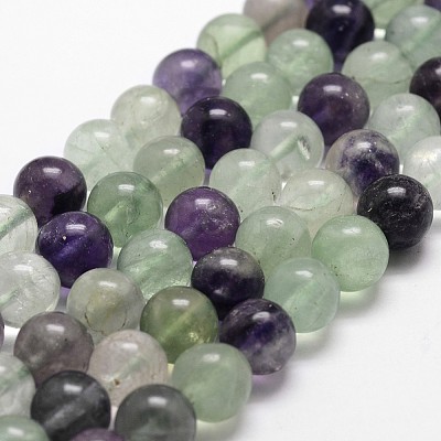 Natural Fluorite Bead Strands X-G-D840-56-8mm-AB-1