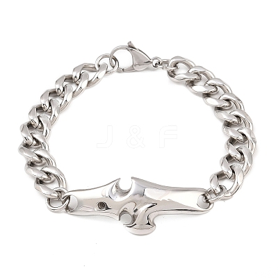 Stainless Steel Link Bracelets BJEW-D379-19P-1