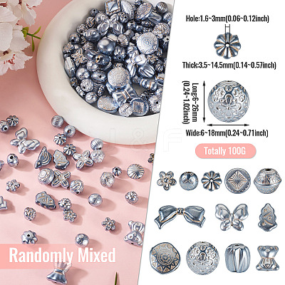 100G Pearlized Opaque Acrylic Beads OACR-TA0004-40-1