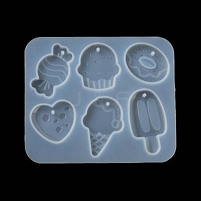 Ice Cream/Cake/Donut Pendant DIY Silicone Mold X1-DIY-K073-09C-1