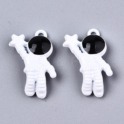 Spray Painted Alloy Pendants X-ENAM-S127-029-RS-1