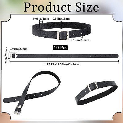 PU Imitation Leather Necklaces for Choker Collar Chain Jewelry LS-FIND-WH20019-74C-1