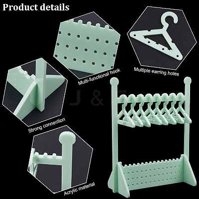 1 Set Acrylic Earring Display Stands EDIS-CP0001-14B-1