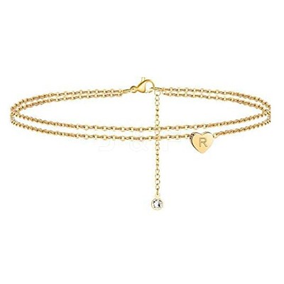 Heart Brass with Crystal Rhinestone Anklets FS-WGC43DA-09-1