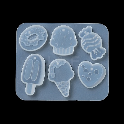 Ice Cream/Cake/Donut Pendant DIY Silicone Mold X1-DIY-K073-09C-1