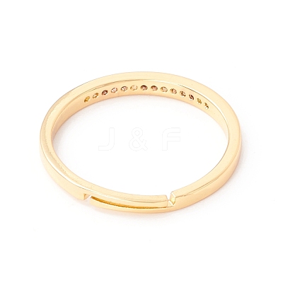Sparking Cubic Zirconia Adjustbale Ring RJEW-I078-32G-NR-1