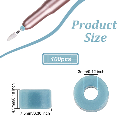 100Pcs Plastic Sleeve Ring FIND-OC0002-31-1