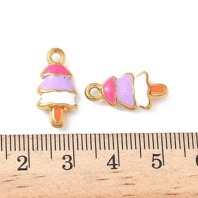 304 Stainless Steel Enamel Pendants STAS-I346-09G-02-1