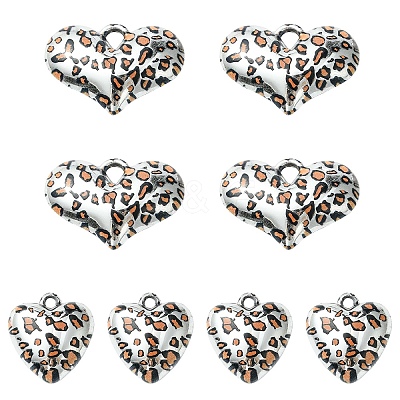 8Pcs 2 Colors Acrylic Pendants OACR-YW0002-55-1