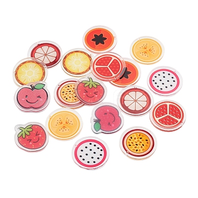 18Pcs Acrylic Pendants OACR-YW0001-22-1