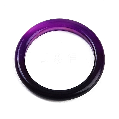 Dyed & Heated Natural Agate Finger Rings for Women RJEW-Z075-01M-1