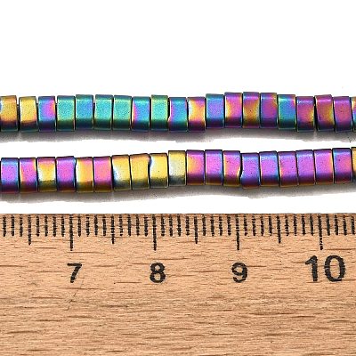 2-Hole Electroplated Synthetic Non-magnetic Hematite Beads Strands G-L613-A01-01E-1