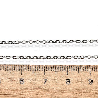 Tarnish Resistant Trendy Unisex 304 Stainless Steel Cable Chain Necklaces NJEW-M047-B-01-1