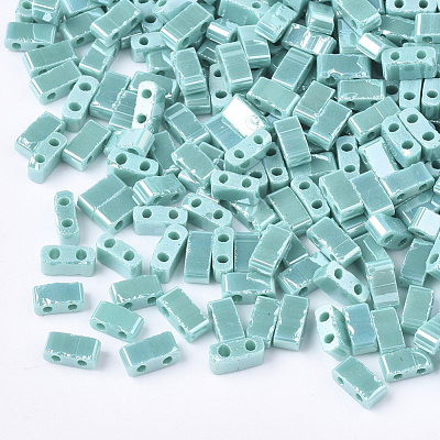 2-Hole Opaque Glass Seed Beads SEED-S023-06E-1