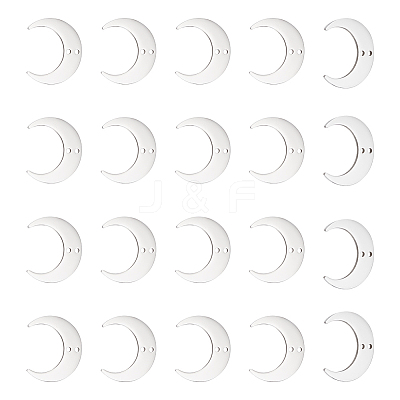 201 Stainless Steel 2-Loop Link Pendants STAS-UN0044-24-1