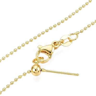 Brass Ball Chain Necklaces for Women NJEW-G084-14LG-1