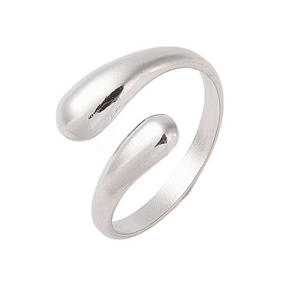 Ion Plating(IP) 304 Stainless Steel Open Cuff Ring for Women STAS-S125-12G-1