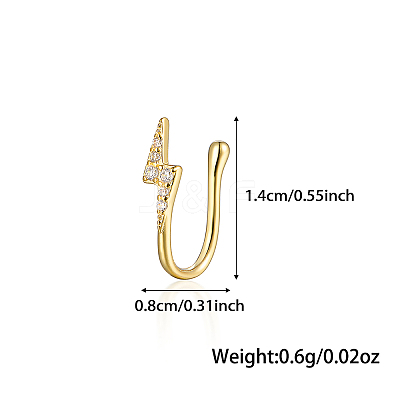 S925 Silver Heart Crown Cross Moon Nose Clip Fashion Jewelry VW3837-16-1