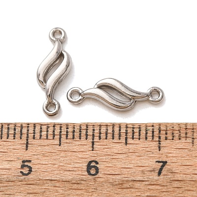 304 Stainless Steel Connector Charms STAS-N124-63P-1