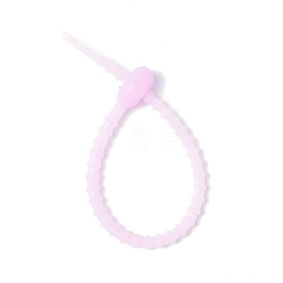 Luminous Silicone Cable Zip Ties AJEW-P104-01C-1