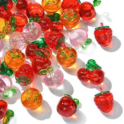 30Pcs 5 Styles Acrylic Pendants MACR-CJ0002-11-1