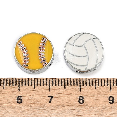 36Pcs 6 Styles Alloy Enamel Slide Charms FIND-SC0010-53-1