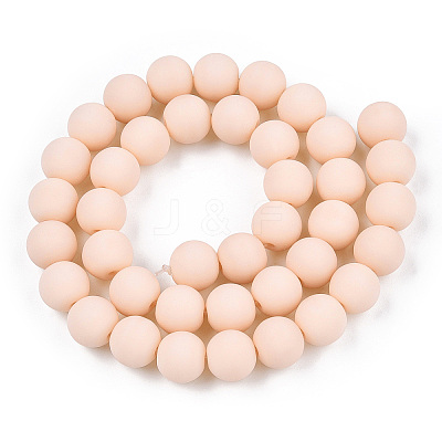 Opaque Glass Beads Strands GLAA-T032-P10mm-MD09-1