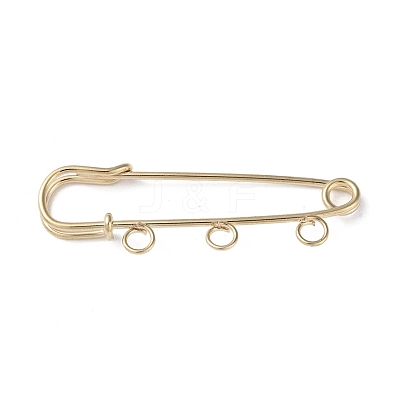 Rack Plating Iron Brooch Findings FIND-D036-03KCG-01-1