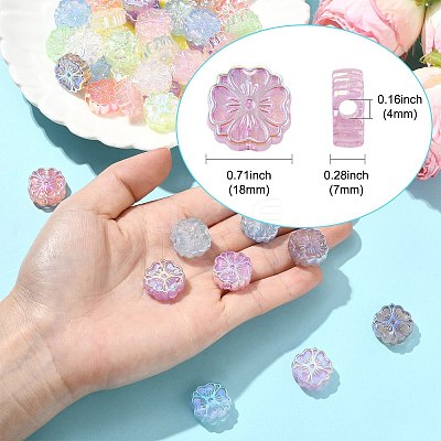 50Pcs Opaque Acrylic Beads OACR-CJ0002-24-1