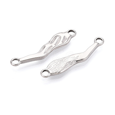304 Stainless Steel Textured Hot Pepper Links/Cennector Charms STAS-T067-86P-1
