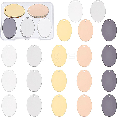 30Pcs 5 Colors Brass Pendants KK-BC0002-16-1
