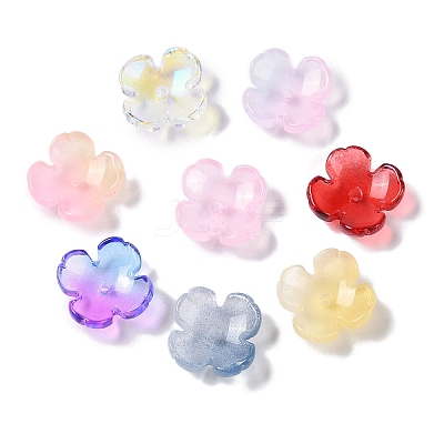 Baking Paint Glass Bead Caps GLAA-S202-04-1