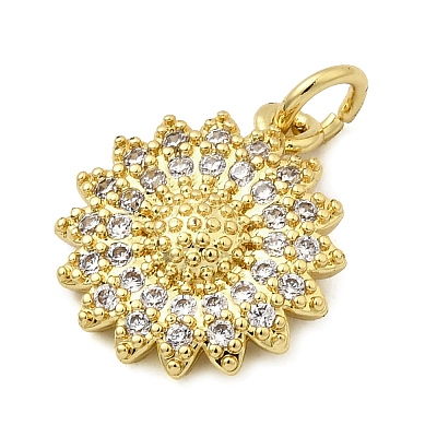Brass Micro Pave Cubic Zirconia Pendants KK-I360-082G-1